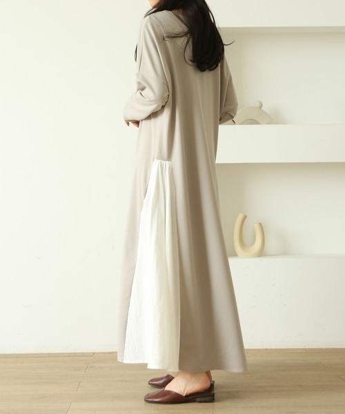 MAISON DE THERESE(メゾン ド テレーズ)の「Vネックワンピース(ワンピース・レディース・ブラック/グレー・M)」の20枚目の写真