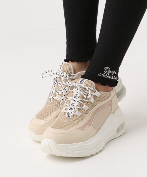 repipi armario（レピピ アルマリオ）の「クリアソールダッドスニーカー（スニーカー・キッズ・ホワイト/ブラック/ベージュ/ラベンダー・SMALL/MEDIUM/LARGE）」の4枚目の写真