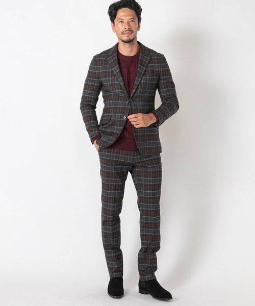 MEN'S BIGI（メンズビギ）の「【TESSUTI DI SONDRIO/テッスーティ・ディ・ソンドリオ】メランジチェック ストレッチジャケット　fabric made in italy（テーラードジャケット・メンズ・ブラウン系その他/ベージュ系その他・01/02/03/04）」の15枚目の写真