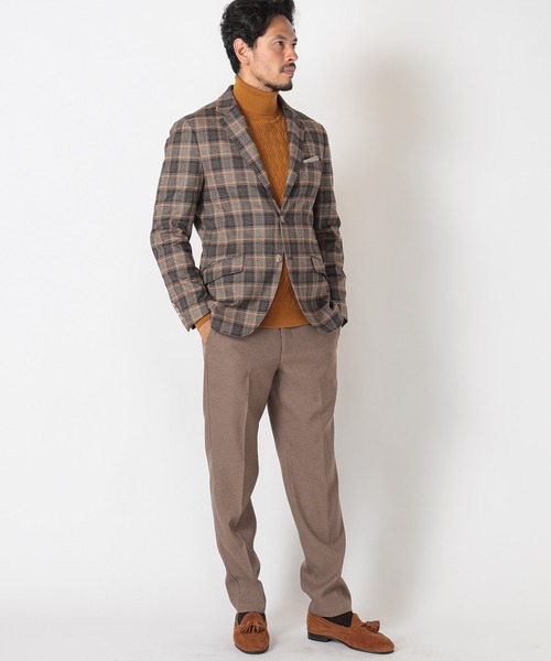 MEN'S BIGI（メンズビギ）の「【TESSUTI DI SONDRIO/テッスーティ・ディ・ソンドリオ】メランジチェック ストレッチジャケット　fabric made in italy（テーラードジャケット・メンズ・ブラウン系その他/ベージュ系その他・01/02/03/04）」の7枚目の写真