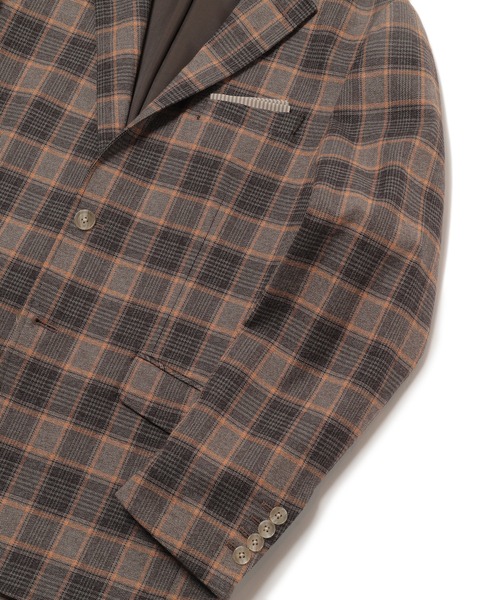 MEN'S BIGI（メンズビギ）の「【TESSUTI DI SONDRIO/テッスーティ・ディ・ソンドリオ】メランジチェック ストレッチジャケット fabric made in italy