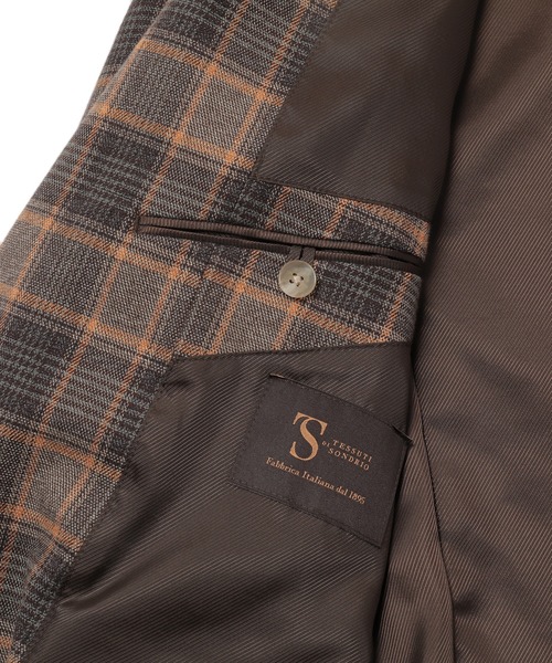 MEN'S BIGI（メンズビギ）の「【TESSUTI DI SONDRIO/テッスーティ・ディ・ソンドリオ】メランジチェック ストレッチジャケット　fabric made in italy（テーラードジャケット・メンズ・ブラウン系その他/ベージュ系その他・01/02/03/04）」の5枚目の写真