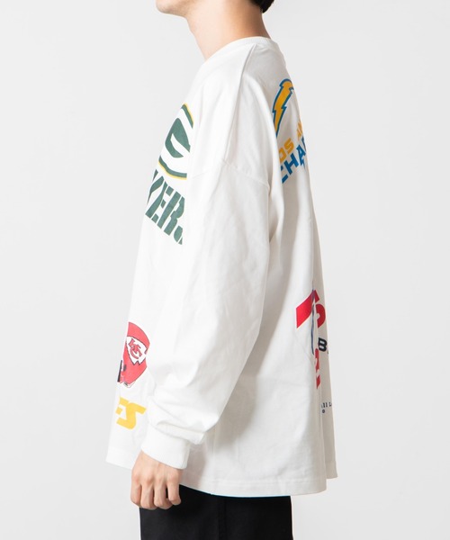 NFL(ナショナルフットボールリーグ )の「∴WEGO/別注NFL ヘビーウエイトクレイジービックシルエットロンT(Tシャツ/カットソー・メンズ・ホワイト・LARGE/MEDIUM)」の6枚目の写真