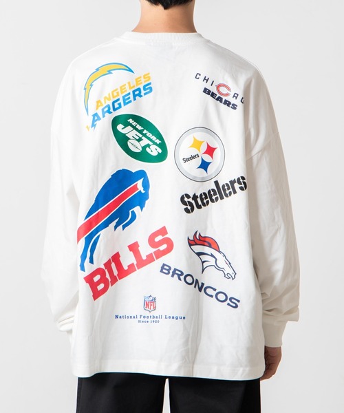NFL(ナショナルフットボールリーグ )の「∴WEGO/別注NFL ヘビーウエイトクレイジービックシルエットロンT(Tシャツ/カットソー・メンズ・ホワイト・LARGE/MEDIUM)」の7枚目の写真