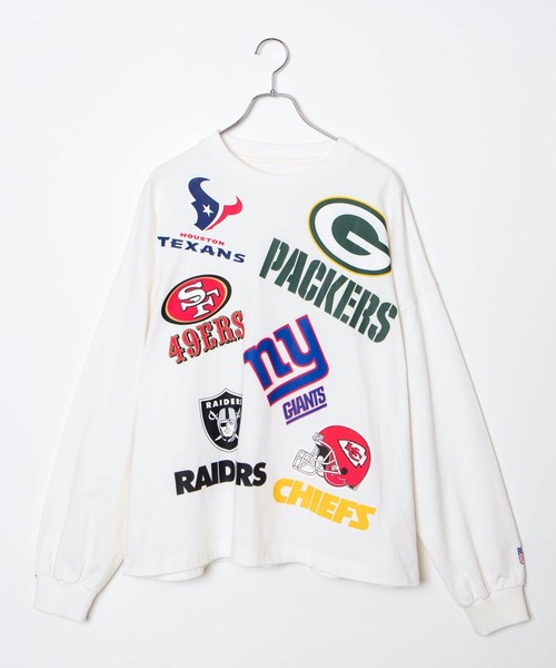 NFL(ナショナルフットボールリーグ )の「∴WEGO/別注NFL ヘビーウエイトクレイジービックシルエットロンT(Tシャツ/カットソー・メンズ・ホワイト・LARGE/MEDIUM)」の8枚目の写真