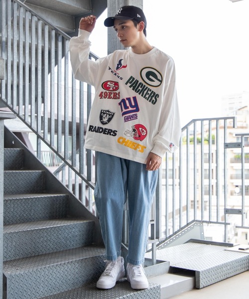 NFL(ナショナルフットボールリーグ )の「∴WEGO/別注NFL ヘビーウエイトクレイジービックシルエットロンT(Tシャツ/カットソー・メンズ・ホワイト・LARGE/MEDIUM)」の3枚目の写真