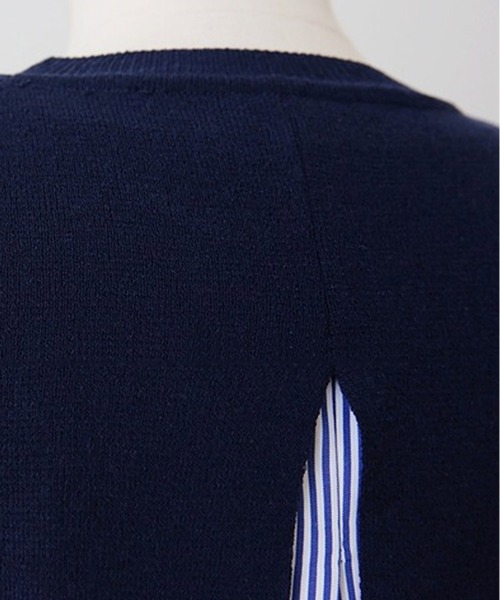 Amulet（アミュレット）の「ニットベスト付きブラウス（シャツ/ブラウス・レディース・ブラック×ホワイト/ブルー系その他/グレー×ホワイト/ベージュ/パープル/ブラック/カーキ/ブラウン・M/L/XL）」の9枚目の写真