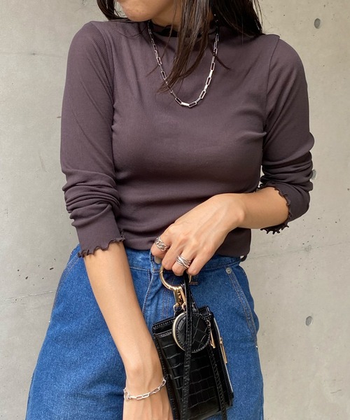 DouDou(ドゥドゥ)の「シアータートル(Tシャツ/カットソー・レディース・オフホワイト/ライトグレー/チャコールグレー/ブラック・FREE)」の3枚目の写真