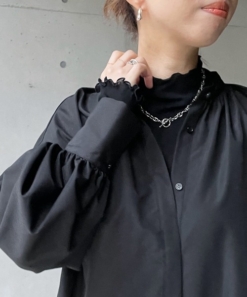 DouDou(ドゥドゥ)の「シアータートル(Tシャツ/カットソー・レディース・オフホワイト/ライトグレー/チャコールグレー/ブラック・FREE)」の2枚目の写真