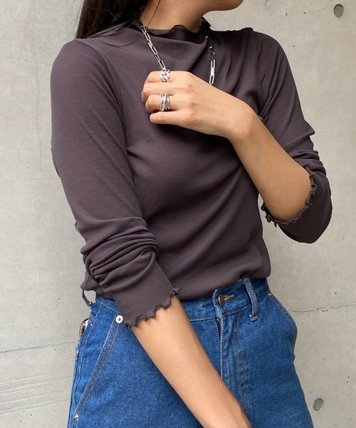 DouDou(ドゥドゥ)の「シアータートル(Tシャツ/カットソー・レディース・オフホワイト/ライトグレー/チャコールグレー/ブラック・FREE)」の12枚目の写真