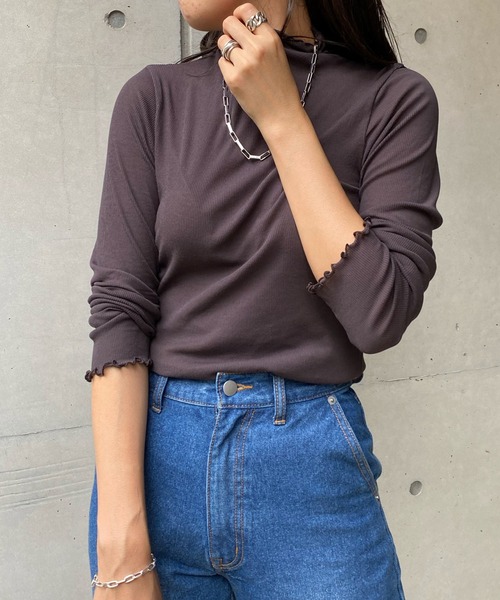 DouDou(ドゥドゥ)の「シアータートル(Tシャツ/カットソー・レディース・オフホワイト/ライトグレー/チャコールグレー/ブラック・FREE)」の11枚目の写真