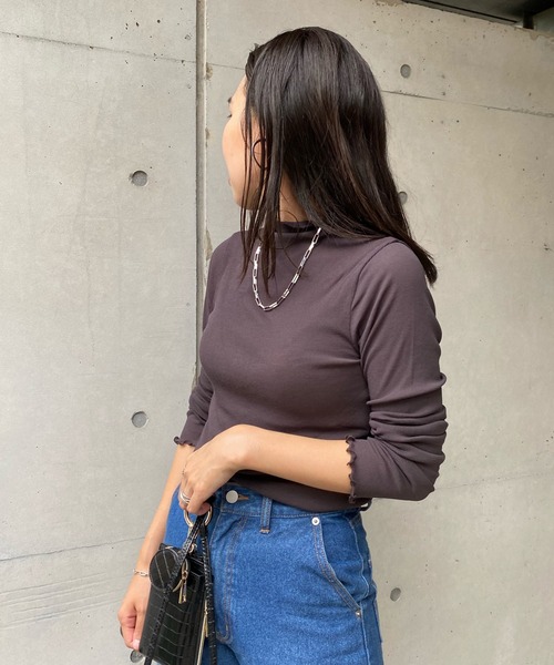 DouDou(ドゥドゥ)の「シアータートル(Tシャツ/カットソー・レディース・オフホワイト/ライトグレー/チャコールグレー/ブラック・FREE)」の10枚目の写真