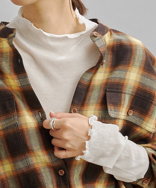 DouDou(ドゥドゥ)の「シアータートル(Tシャツ/カットソー・レディース・オフホワイト/ライトグレー/チャコールグレー/ブラック・FREE)」の22枚目の写真