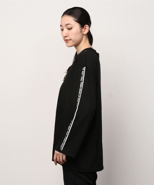 Figments(フィグメンツ)の「スリットデザインロンT(Tシャツ/カットソー・レディース・ホワイト/ブラック・FREE)」の6枚目の写真