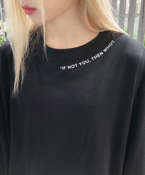 Figments(フィグメンツ)の「スリットデザインロンT(Tシャツ/カットソー・レディース・ホワイト/ブラック・FREE)」の14枚目の写真