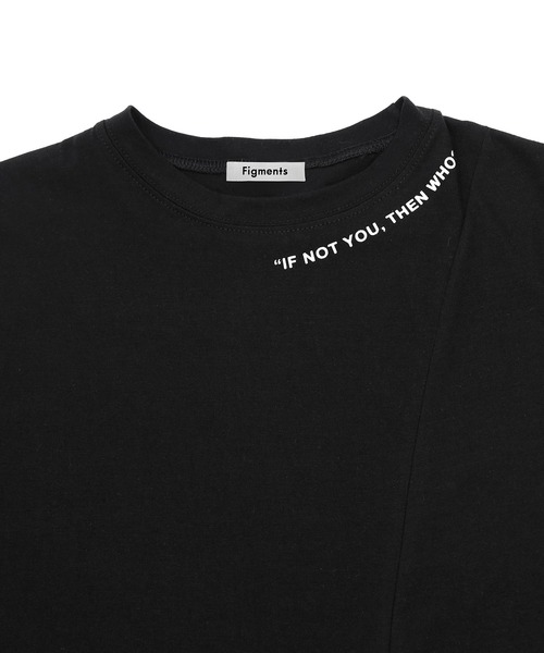 Figments(フィグメンツ)の「スリットデザインロンT(Tシャツ/カットソー・レディース・ホワイト/ブラック・FREE)」の4枚目の写真