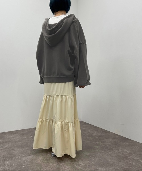 apres jour mignon（アプレジュールミニョン）の「ティアードスカート【ZOZOTOWN限定アイテム】（スカート・レディース・ブラック/グリーン/アイボリー・X-LARGE/SMALL/MEDIUM）」の10枚目の写真