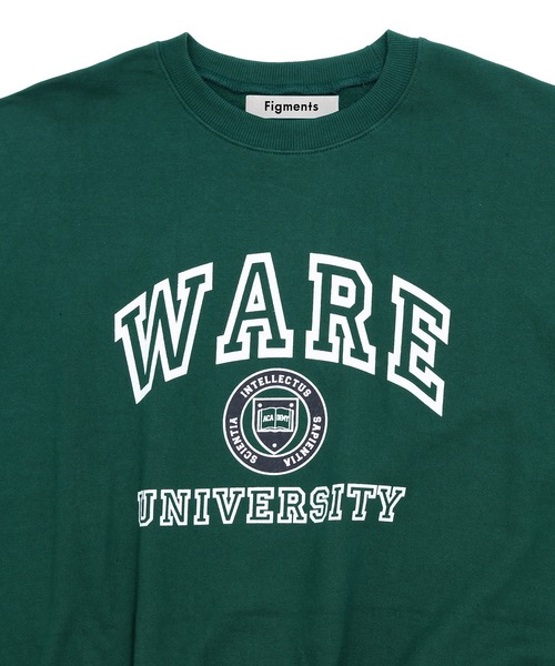 Figments（フィグメンツ）の「カレッジスウェット（スウェット・レディース・グリーン/杢グレー・FREE）」の3枚目の写真