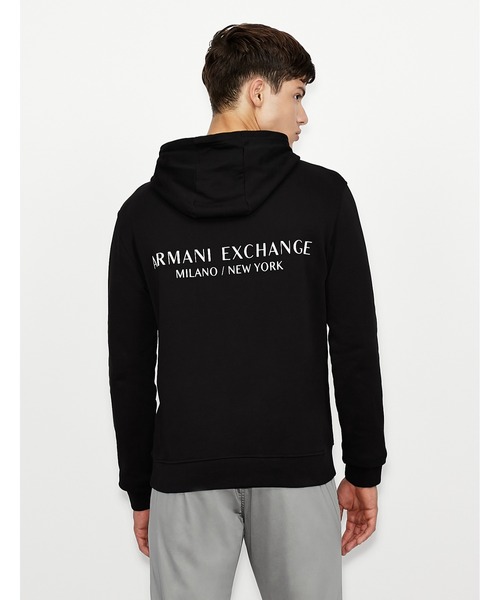 ARMANI EXCHANGE(アルマーニエクスチェンジ)の「【A|X アルマーニ エクスチェンジ】フロント&バックロゴ スウェットパーカー(パーカー・メンズ・ブラック/グレー/ベージュ・SMALL/MEDIUM/LARGE/X-SMALL/X-LARGE/XX-LARGE)」の7枚目の写真