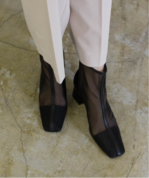 RANDA（ランダ）の「ソフト シースルーショートブーツ（ブーツ・レディース・ベージュ/ブラウン/ブラック・LL/L/M/S）」の4枚目の写真