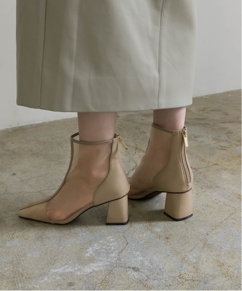 RANDA（ランダ）の「ソフト シースルーショートブーツ（ブーツ・レディース・ベージュ/ブラウン/ブラック・LL/L/M/S）」の20枚目の写真