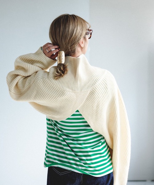 SANSeLF(サンセルフ)の「【SANSeLF】color border tops sanw21a053(Tシャツ/カットソー・レディース・ネイビー/ピンク/グリーン・FREE)」の13枚目の写真
