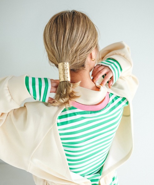 SANSeLF(サンセルフ)の「【SANSeLF】color border tops sanw21a053(Tシャツ/カットソー・レディース・ネイビー/ピンク/グリーン・FREE)」の8枚目の写真