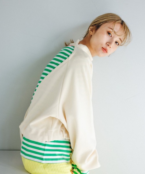 SANSeLF(サンセルフ)の「【SANSeLF】color border tops sanw21a053(Tシャツ/カットソー・レディース・ネイビー/ピンク/グリーン・FREE)」の10枚目の写真