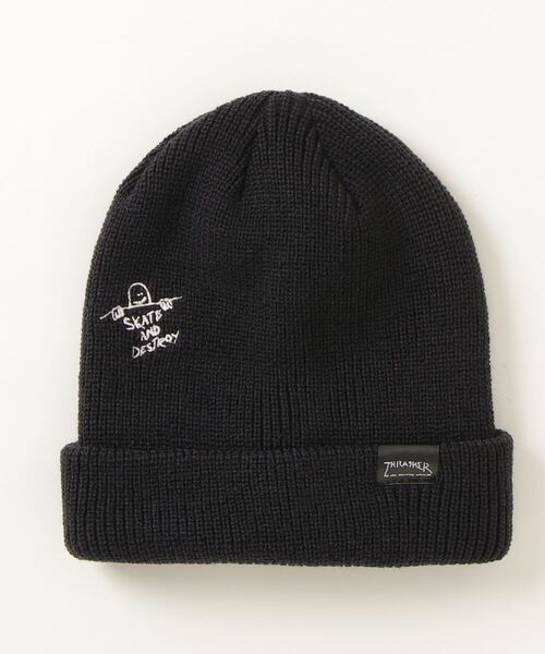 THRASHER（スラッシャー）の「THRASHER/スラッシャー キッズ ビーニー ニット帽 21TH-N75K（ニットキャップ/ビーニー・キッズ・ブラウン/オレンジ/ブラック・FREE）」の2枚目の写真