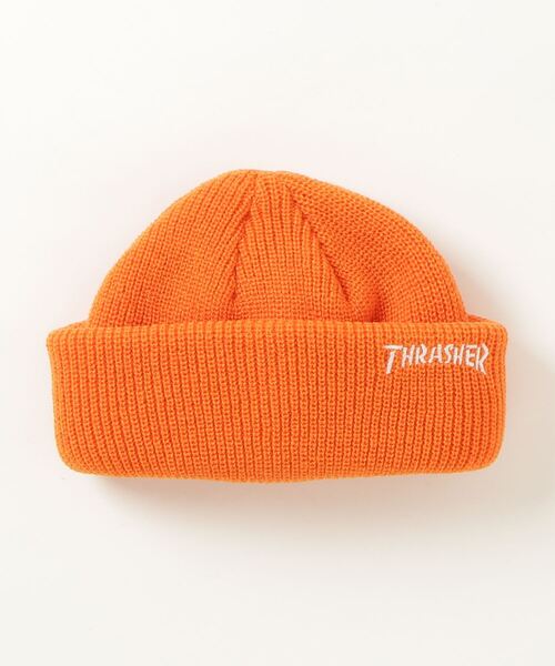 THRASHER（スラッシャー）の「THRASHER/スラッシャー キッズ ビーニー ニット帽 21TH-N75K（ニットキャップ/ビーニー・キッズ・ブラウン/オレンジ/ブラック・FREE）」の4枚目の写真