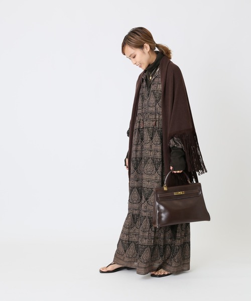 「Deuxieme Classe」 ストール FREE ブラウン レディース FURLING by GIANNI⁄ファーリングバイジャンニSUEDE FRINGE ストール