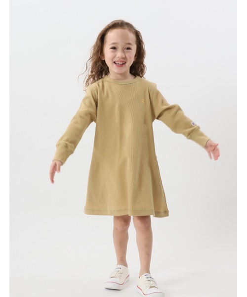 Champion（チャンピオン）の「【Champion/チャンピオン】キッズ ベーシック ワンピース（ワンピース・キッズ・ネイビー/チャコール/ベージュ/ブラック・160/120/150/110/130/140/100）」の3枚目の写真