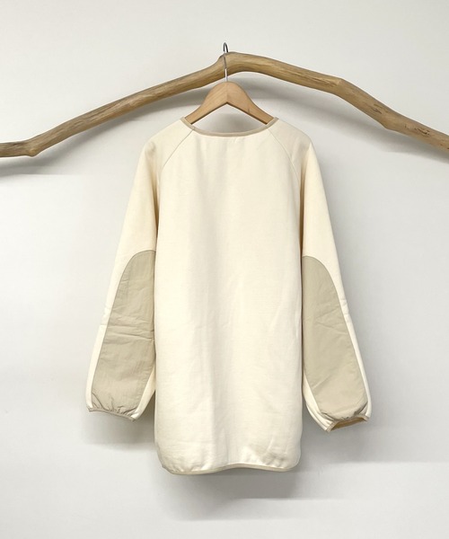 CANAL JEAN（キャナルジーン）の「RED CHOP WORKS(レッドチョップワークス) フリース胸ポケットトレーナー（その他トップス・レディース・オフホワイト/カーキ・38）」の12枚目の写真