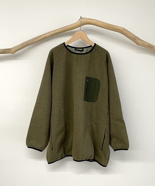 CANAL JEAN（キャナルジーン）の「RED CHOP WORKS(レッドチョップワークス) フリース胸ポケットトレーナー（その他トップス・レディース・オフホワイト/カーキ・38）」の13枚目の写真