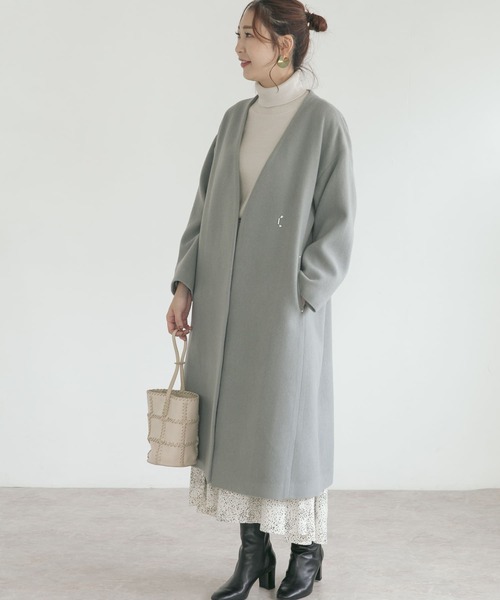 URBAN RESEARCH ROSSO（アーバンリサーチロッソ）の「ビーバーVネックコート（その他アウター・レディース・チャコールグレー/ミント/グレー系その他・38/36）」の10枚目の写真