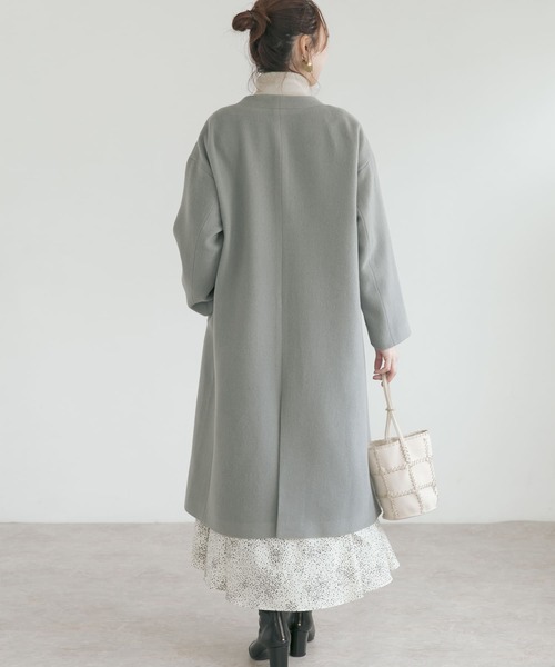 URBAN RESEARCH ROSSO（アーバンリサーチロッソ）の「ビーバーVネックコート（その他アウター・レディース・チャコールグレー/ミント/グレー系その他・38/36）」の11枚目の写真