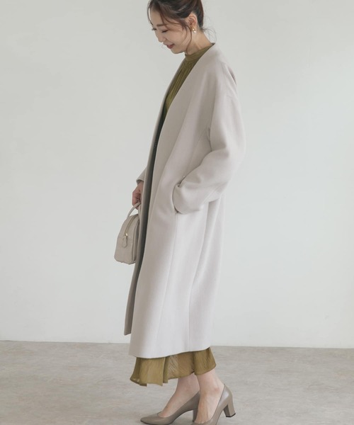 URBAN RESEARCH ROSSO（アーバンリサーチロッソ）の「ビーバーVネックコート（その他アウター・レディース・チャコールグレー/ミント/グレー系その他・38/36）」の13枚目の写真