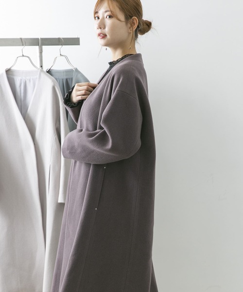 URBAN RESEARCH ROSSO（アーバンリサーチロッソ）の「ビーバーVネックコート（その他アウター・レディース・チャコールグレー/ミント/グレー系その他・38/36）」の16枚目の写真