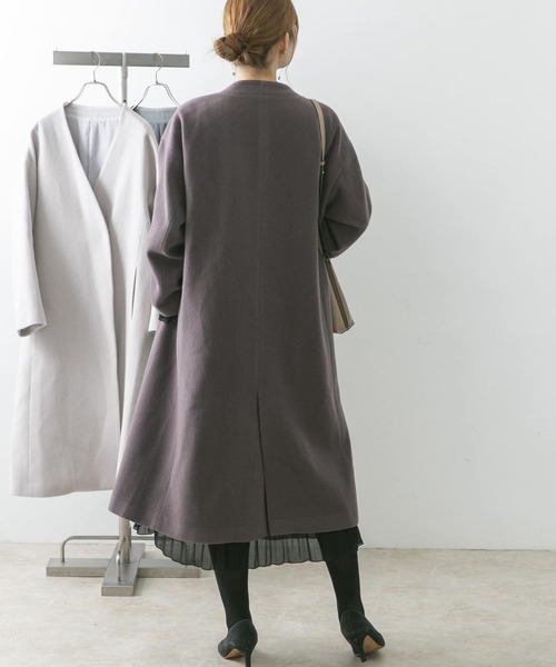 URBAN RESEARCH ROSSO（アーバンリサーチロッソ）の「ビーバーVネックコート（その他アウター・レディース・チャコールグレー/ミント/グレー系その他・38/36）」の20枚目の写真