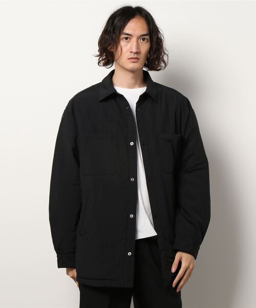 LOWRYS FARM（ローリーズファーム）の「エアサーマルシャツジャケット　953643（ブルゾン・メンズ・ブラック/アイボリー・MEDIUM/LARGE）」の12枚目の写真