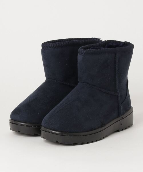 AAA+（サンエープラス）の「AAA+Kids / ムートンブーツ ショートブーツ (1010)（ブーツ・キッズ・ダークブラウン/ネイビー・28）」の2枚目の写真
