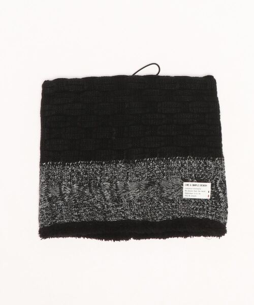 Right-on（ライトオン）の「ニットネックウォーマー（ネックウォーマー/スヌード・メンズ・グレー/ブラック・フリー）」の2枚目の写真