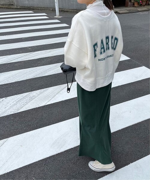 frames RAY CASSIN（フレームスレイカズン）の「裏起毛カレッジロゴカーデプルオーバー（スウェット・レディース・ネイビー/オレンジ/キナリ・FREE）」の21枚目の写真