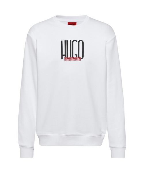 HUGO(ヒューゴ)の「【オンライン限定】コットンテリー ロゴプリント リラックスフィット スウェットシャツ(スウェット・メンズ・ホワイト/ブラック・S/M/XS/XL/L)」の6枚目の写真