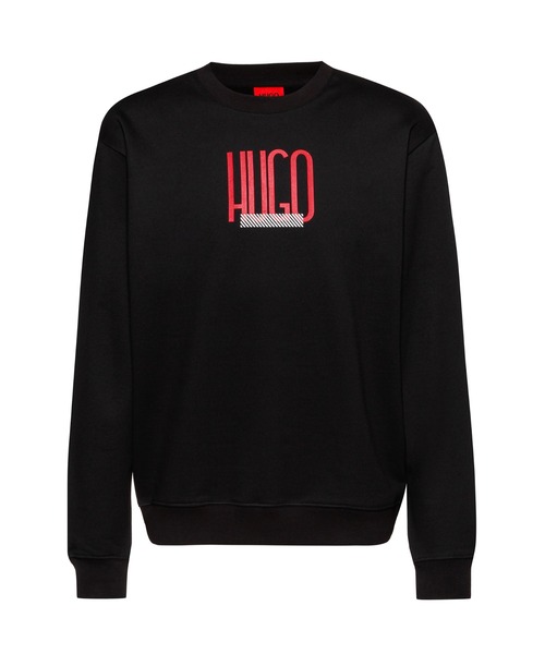 HUGO(ヒューゴ)の「【オンライン限定】コットンテリー ロゴプリント リラックスフィット スウェットシャツ(スウェット・メンズ・ホワイト/ブラック・S/M/XS/XL/L)」の7枚目の写真