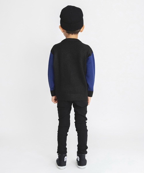 BRANSHES（ブランシェス）の「【洗濯機で洗える】チェックウォッシャブルニット（ニット/セーター・キッズ・ベージュ/ブルー・140/110/130/150/100/120/90）」の21枚目の写真