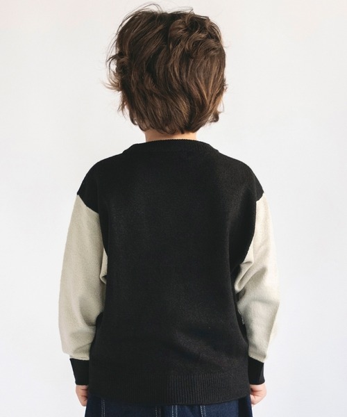 BRANSHES（ブランシェス）の「【洗濯機で洗える】チェックウォッシャブルニット（ニット/セーター・キッズ・ベージュ/ブルー・140/110/130/150/100/120/90）」の7枚目の写真