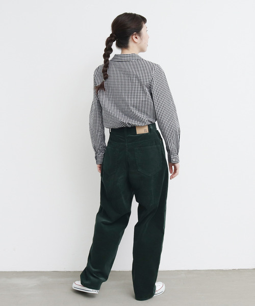 CHILD WOMAN（チャイルドウーマン）の「ギザギンガム 丸衿長袖ブラウス（シャツ/ブラウス・レディース・ブラック/レッド・FREE）」の10枚目の写真