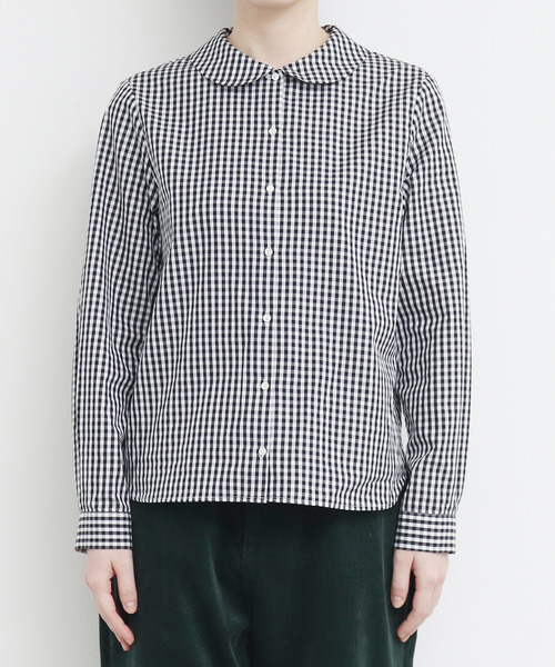 CHILD WOMAN（チャイルドウーマン）の「ギザギンガム 丸衿長袖ブラウス（シャツ/ブラウス・レディース・ブラック/レッド・FREE）」の20枚目の写真