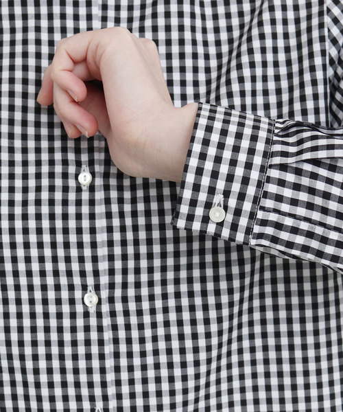 CHILD WOMAN（チャイルドウーマン）の「ギザギンガム 丸衿長袖ブラウス（シャツ/ブラウス・レディース・ブラック/レッド・FREE）」の11枚目の写真